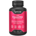 Naturalis Vegan Prenatal Full Specrum Omega-3 | Vetikad DHA, EPA, DPA, Vitamiin D3 & Active Folic L 5-MTHF | Vegan Society Certified, Jätkusuutlikult Allikas, Non-GMO & Soy Free | 120 Veggie Softgels