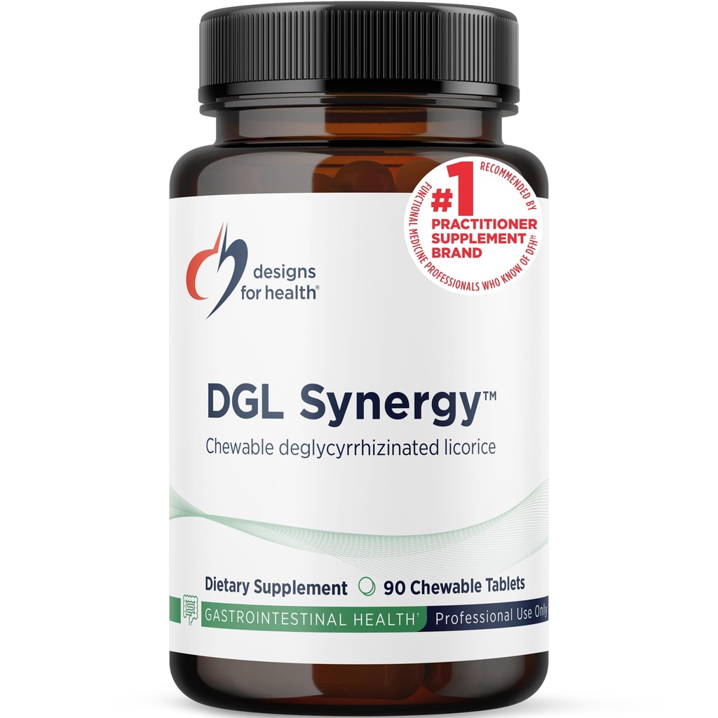 Disainid tervise deglütsürritseeritud lagritsa juure närimistables - DGL Synergy 500mg lagritsa täiendada, et toetada seedimist - meeldiv maitse, mitte-GMO + suhkruvaba (90 närimistabletid)