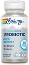 SOLARAY Mycrobiome Probiootiline meeste valem, probiootikumid meestele, soolestiku tervis, seedimine, immuunfunktsioon & More, 20 miljardit CFU Mens Probiootikum, 24 tüve Plus Prebiootikum, 30 Servings, 30 VegCaps