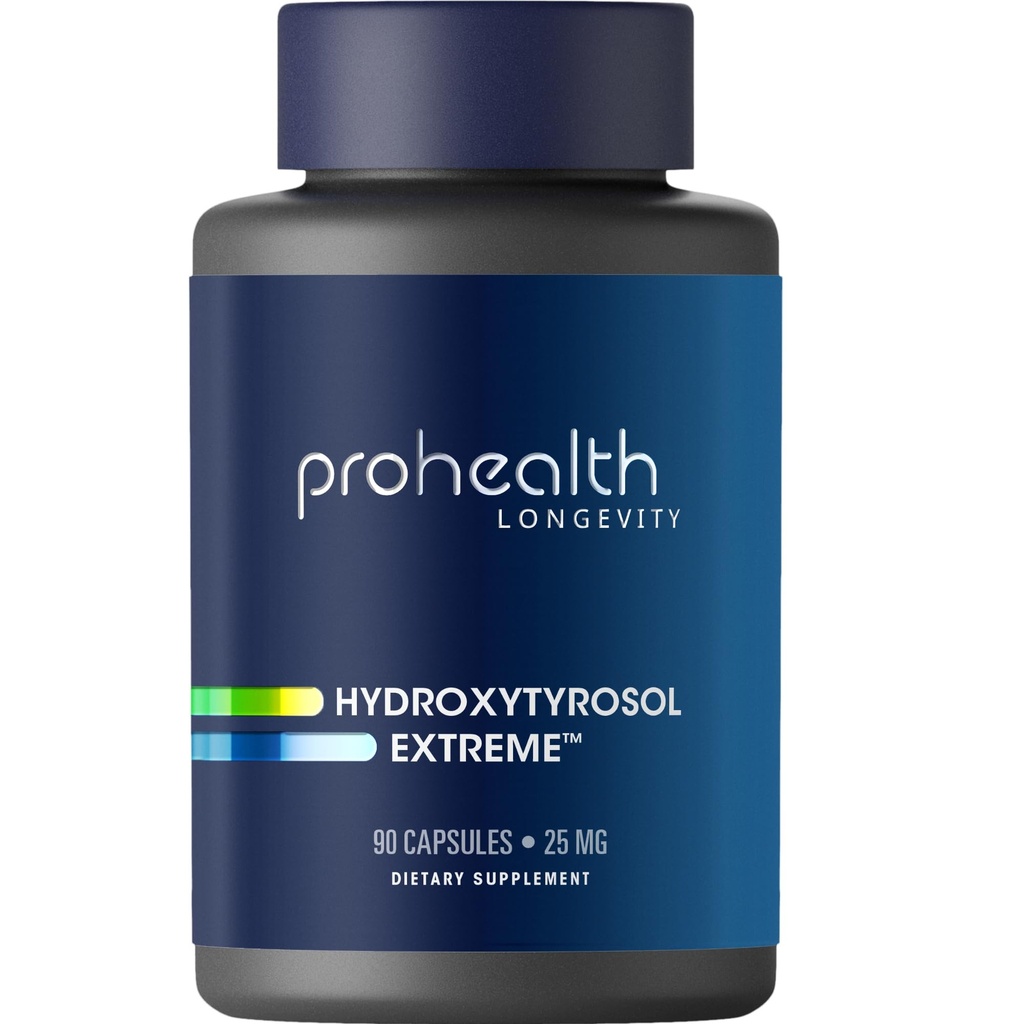 ProHealth Hydroxytyrosol Extreme - Hydroxytyrosol Supplement, Olive Leaf Extract (Olive Leaf Extract Organic) (90 Vegetarian Capsules) Gluteenivaba, Sojavaba.