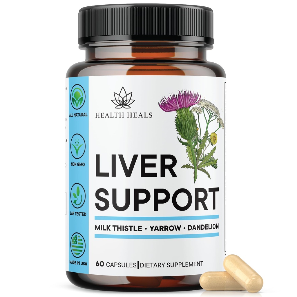 Maksa puhastamise ja parandamise valem - Taimne Maksatoetuslisa piimaohakaga Dandelion Juur Turmeric, artišokiekstrakt maksa tervise jaoks - 60 Count