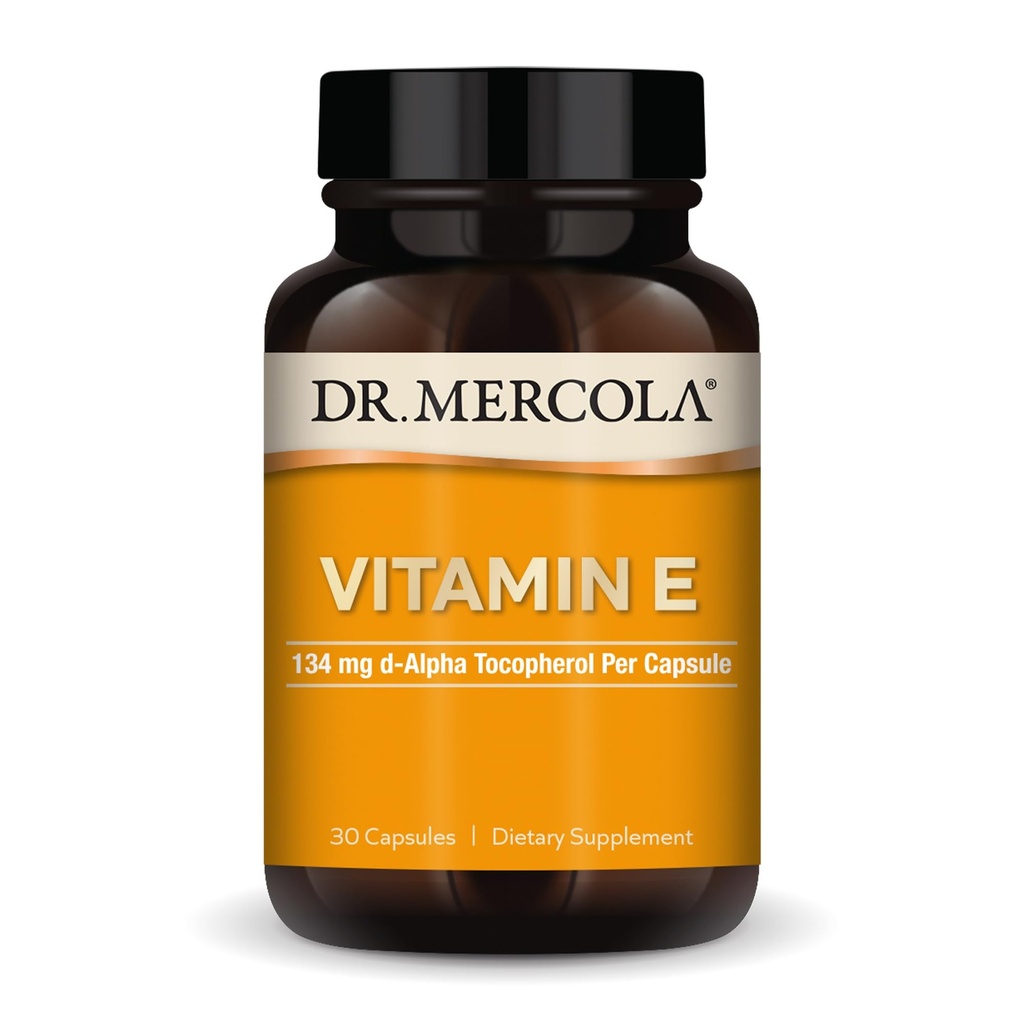 Dr Mercola E-vitamiin - toetab tervislikku nahka ja antioksüdantide seisundit - tokoferoolid ja tokotrienoolid segu - mitte-GMO, gluteenivaba ja sojavaba - 30 kapslit (30 serveerimist)