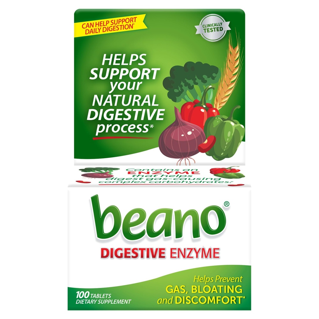 Beano toiduensüümi toidulisandi tabletid - 100 ct, pakend 2