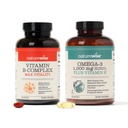 NatureWise B-vitamiini kompleks 360 Softgels & Omega 3 Kalaõli 180ct energia, südame, aju, immuunsuse ja nägemise toetamiseks