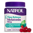 Natrol 10 mg melatoniini kummid, täiskasvanute unekummid, minimaalsed ärkamisajad, maasikamaitselised, 35 krahv, 35 päeva pakkumine