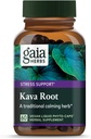 Gaia maitsetaimed Kava Root, Vegan Vequid Capsules, 60 Count - toetab emotsionaalset tasakaalu, rahulikkust ja lõõgastust, garanteeritud potentsi 75mg aktiivsed kalaktoonid