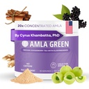 Amla Powder & Immunity Blend Superfood Supplement Elderberry, 20x Ultra kontsentreeritud Amla, Immune Support, valmistatud ingveriga, kaneel, piparmünt, India karusmarjad, immuunsus, 30 Servings