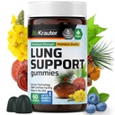 BIO KRAUTER Lung Detox Gummies - 60 Vegan Chews - Lung Cleanse Supplement w / Vitamiin C & Mullein Leaf Blend - Hingamisteede tugi