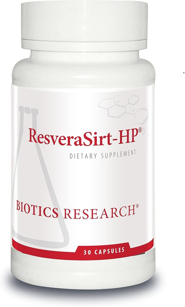 Biotics Research ResveraSirt HP formuleeritud Dr. Mark Houston, Trans Resveratrol, Quercetin, suurendada Sirtuin aktiivsust, südame-veresoonkonna tugi, südame võimsus, veresoonte tugi, 30 kapslit