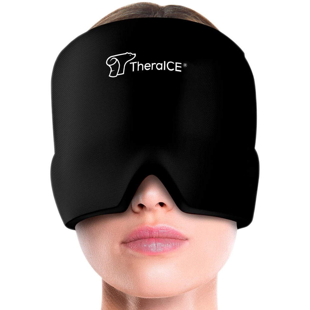TheraICE Migreen Relief Cap, rahustav Peavalu Hat Ice Pack Mask, näo Külm Kompress Jahutus Geel Pea Pakkimistooted Pinge, Stress & Hangover