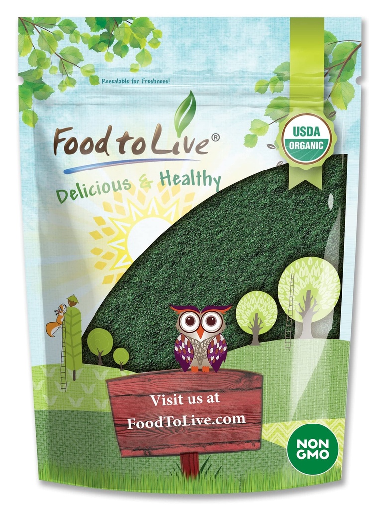 Toit elada Orgaaniline Spirulina Pulber, 1 Nael - Non-GMO, Kosher, toores Blue-Green vetikad, Vegan Superfood, Bulk, kiiritamata, puhas vegan roheline valk, rikas vitamiine ja mineraale, suurepärane jooke