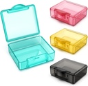 Väikesed pillid Box 4 tk,Cute Travel Pill Korraldaja Case Mini Tiny Clear Plastic Storage konteinerid kaasaskantavad tasku rahakott