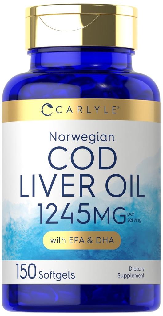 Carlyle Norra tursamaksaõli | EPA & DHA-ga | 1245mg | 150 softgels | Vedelad kapslid | Mitte-GMO & Gluteenivaba lisand