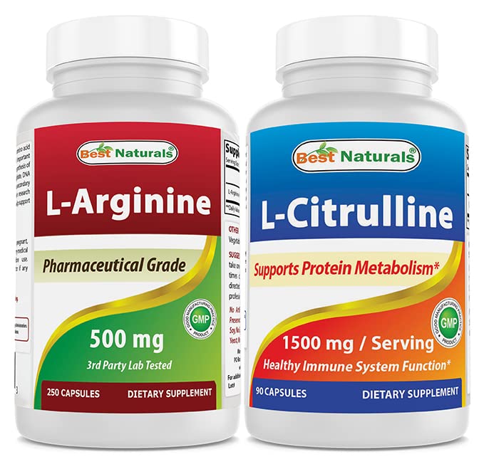 Parim Naturals L-Arginine 500mg & L-Citrulline 1500mg