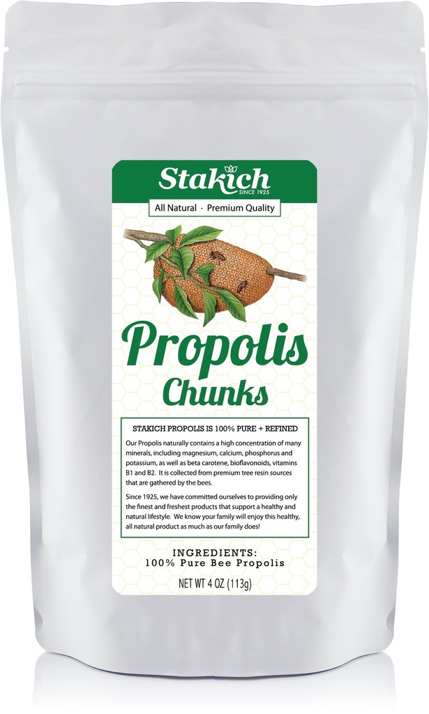 Stakich Bee Propolis Chunks - puhas, looduslik - 4 Ounce