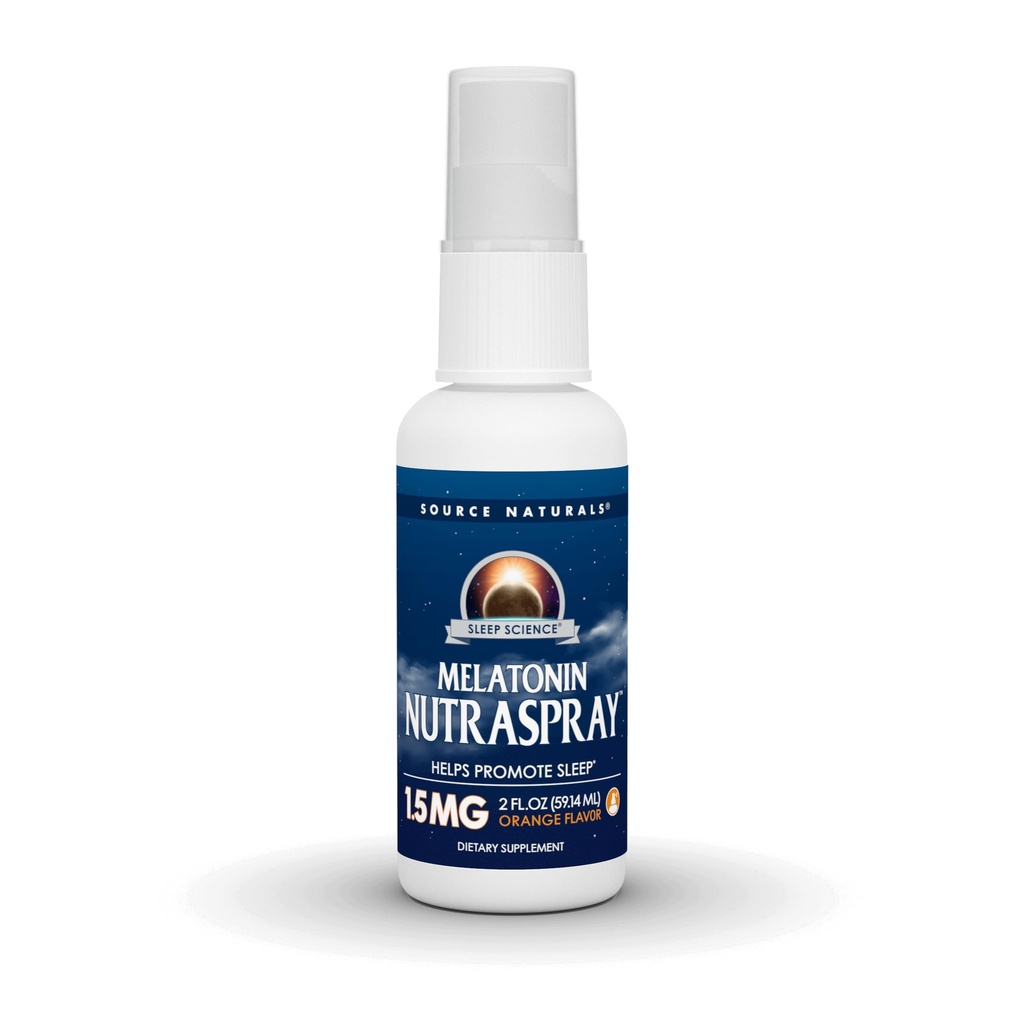 Allikas Naturals Sleep Science Melatoniin NutraSpray - Oranž maitsestatud - 1,5 mg - 2 Fluid oz
