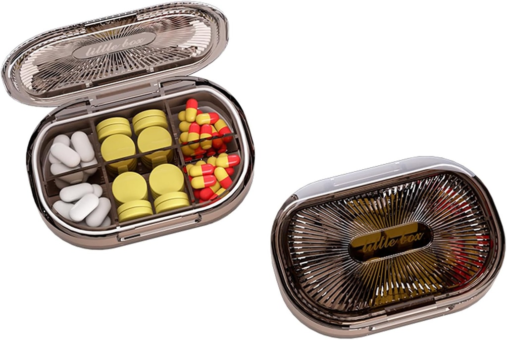 Väike pillide kast, niiskust tõendav pillide juhtum, reisipillide korraldaja taskukoti jaoks, igapäevane kaasaskantav meditsiin Vitamiin, kalaõli, täiendus (must-3)