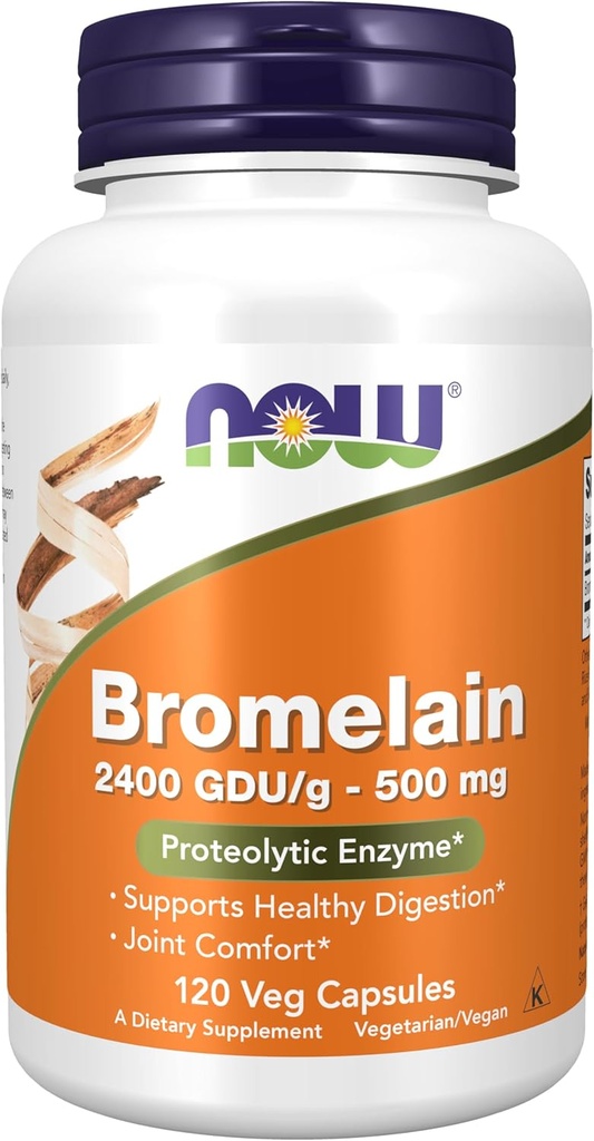 NOW Bromelain 500 mg, 120 Veg kapslid