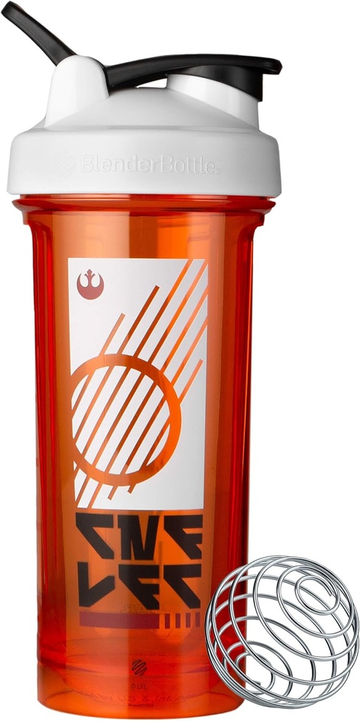 BlenderBottle Star Wars Shaker Bottle Pro seeria sobib ideaalselt proteiini raputamiseks ja Pre Workout, 28-Ounce, Rebel Badge