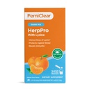 FemiClear HerpPro Drink Mix, L-Lysine 3000mg, tsink, vitamiinid A & C, Ashwagandha, immuunsuse ja stressi lisand naistele ja meestele, 20 pakendit