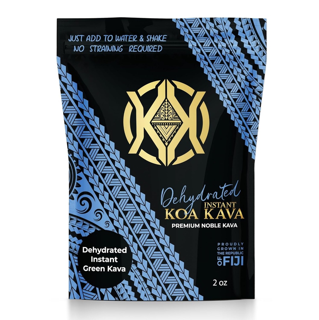 Koa Kava dehüdreeritud kiirkava - 100% dehüdreeritud kiirroheline Fijian Kava juurepulber, 2 oz(56 g)