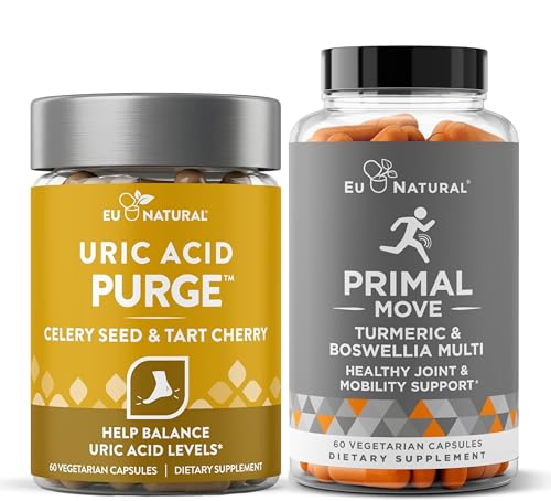 Uric Acid Purge ja Primal Move Bundle - täiustatud kogu keha ühine tervisetoetus aktiivse liikuvuse, paindlikkuse ja mugavuse jaoks