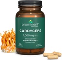 Silmapaistev toitumine Cordyceps Supplement - soodustab elujõudu - 1000 mg, 60 Count