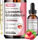 Liposomaalne Glutatioon Vedelad tilgad , Glutatiooni Vedel täiendus , aktiivne vorm L- Glutatioon , C-vitamiiniga , Maksa detox , antioksüdant vananemisvastaseks , immuun- ja puhastusvahendiks , Maasikamaitse , 2 FL.OZ