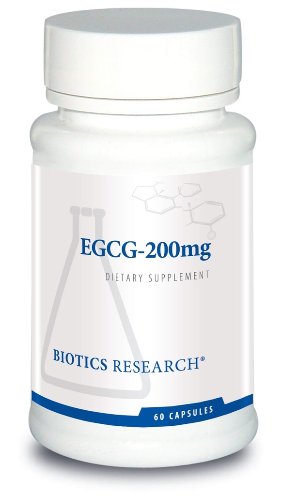 Biotics Research EGCG 200 mg Green Tea Extract , Camellia sinensis , 50% EGCG , polüfenoolid , südame-veresoonkonna tugi , neuroprotektsioon , tervislik immuunfunktsioon , tervisliku ainevahetuse säilitamine , 60 kapslit