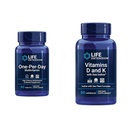 Elu pikendamine ühe päeva multivitamiin - pakendatud üle 25 vitamiinid, mineraalid ja taimeekstraktid ja vitamiinid D ja K merejood, vitamiin D3, vitamiin K1 ja K2, jood