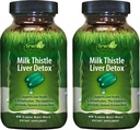 Irwin Naturals Piimaohaka Maksa Detox - 60 vedelat pehmet geeli, pakett 2 - toetab maksa tervist Dandelioni, artišoki, kurkumi ja rohelise peedi juurega - 60 kokku