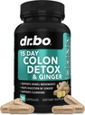 Colon Cleanser Detox kaalu Flush - 15 päeva Colon Cleanse pillid ingveriga - kiire looduslik lahtistav, kõhukinnisuse leevendamine, soolestiku liikumise täiendused soolepuhitus soolestikus