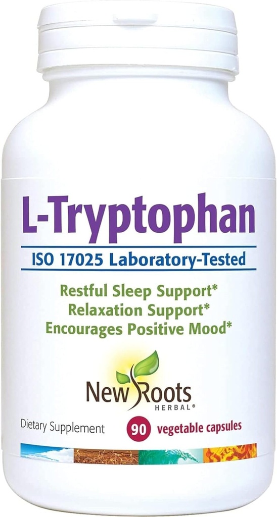 UUED juured HERBAL L-trüptofaani lisand unele (90 kapslit) 220mg, taimsed toidulisandid tervisliku une, meeleolu ja stressi reageerimise toetamiseks - gluteenivaba, mitte-GMO