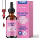 JoySpring Immune Drops - Kids Immune Support Vedel täiendus (2 fl oz) - Echinacea, Elderberry, Oregoni viinamarjajuur, apelsinikoor, vitamiinid A, B6, C - looduslik tugisüsteem lastele ja täiskasvanutele