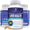 TRUTHENTICS Maksa tervise täiendus - Piimaohakas Maksa tervise valem artišokiekstrakti, Dandelioni, kurkumi ja muuga - Natural Detox Support meestele ja naistele - 60 kapslit