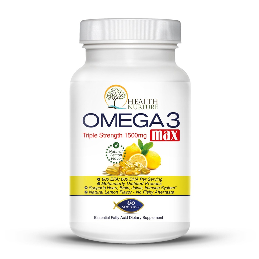 Fish Oil Omega-3 Maksimaalne tugevus 1500mg (800 EPA/600 Dha) Farmaatsiaklassi kalaõli