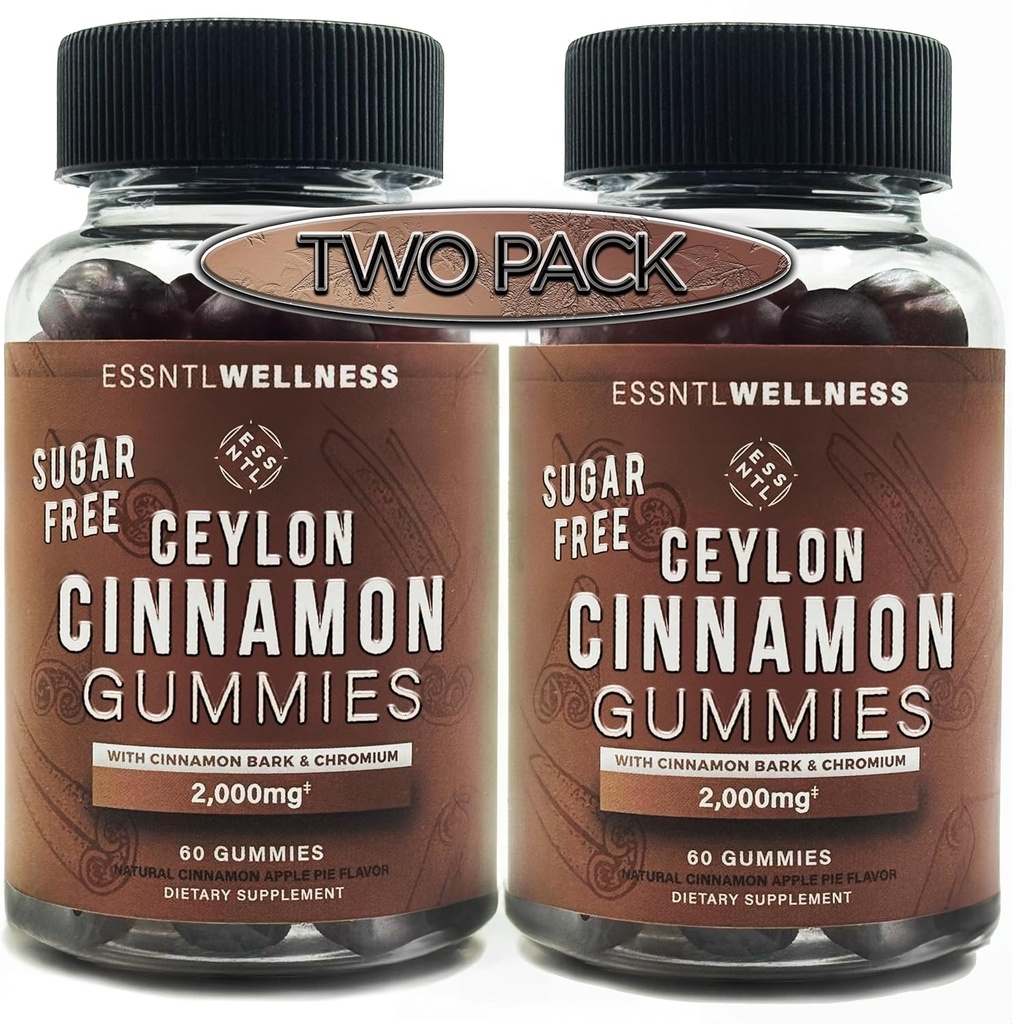Ceylon Cinnamon Sugar Free Gummies, (120ct 2000mg / Serving) ühine tugi, antioksüdant, maitsev suhkruvaba Apple Pie Gummies, Vegan ja Gluteenivaba