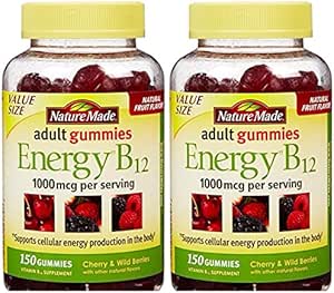 Nature Made Energy B12 Täiskasvanud Gummies 1000 mcg kohta 150 Ct (pakk 2)