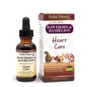 Amber NaturalZ Hawthorn & Dandelion Taimne täiendus koertele, kassidele, lindudele, küülikutele ja merisigadele | Toetab südame tervist, vereringet ja vedeliku tasakaalu | Looduslik kardiovaskulaarne hooldus