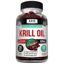 Kaya Naturals - Antarktika krillõli 500mg omega 3, EPA, DHA, fosfolipiidid ja astaksantiini lisand - aju ja tervis Vitamiin - Vananemisvastane täiendus - 30 Count Softgels