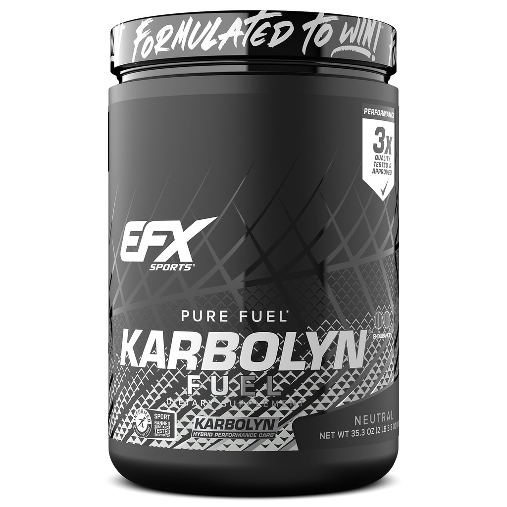 EFX Sport Karboliin Kütus | Kiiresti neelavad süsivesikud Pulber | Süsivesikute koormus, Jätkusuutlik Energia, Kiire Taastamine | Stimulant Vaba | 20 Servingut (Neutraalne)
