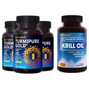 BioEmblem Antarktika krillõli täiendus Turmeric Curcumin kliiniliselt uuritud TurmiPure - ühine tugi, tervislik põletik Kurkum toidulisandeid