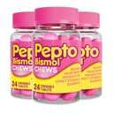 Pepto Bismol Chews, Kiire ja efektiivne seedetrakti leevendus iiveldusest, kõrvetised, seedehäired, upset kõht, kõhulahtisus, 72 Kokku (3 pakendit 24)