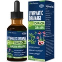 Cleavers Lymphatic Drainage Drops for Lymph System Detox Cleanse, Lymphedema Support Supplement Formula w/Echinacea, Cat's Claw, Red Clover Extract Tinktuur, Kasutamine Lymph Massage Tool. 2oz