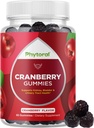 Fütoorne ekstra tugevus Cranberry Gummies naistele - maitsev potentsi täiendus ja mehed Põie kuseteede tervisetoetus igapäevased vitamiinid (30 serveerimist)