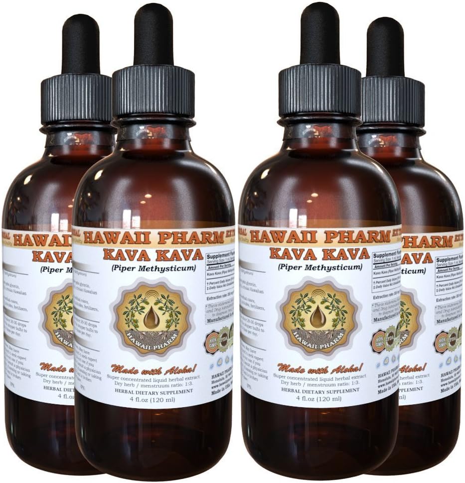 Kava (Piper Methysticum) Vedelekstrakt 4x4 oz