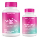 Roosa Stork postnataalne multivitamiin + probiootikumid Vegan DHA, Ashwagandha, Raud, Folaat, B12 - toetab hormoonide tasakaalu, sünnitusjärgset taastumist, soolestiku tervist ja seedimist - pakett 2