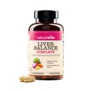 NatureWise Maksa tasakaalu Detox täiendus - kolmekordne parandusvalem piimaohakaga, Dandelion, Kurkum, Artišokk, Reishi Seene & Kudzu, Vegan - 60 kapslit [30-päevane pakkumine]
