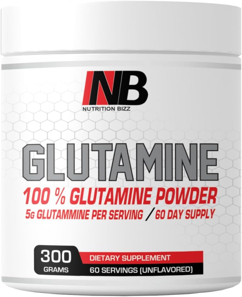 Glutamiinipulber 300 Grams Maitsestamata 60 päeva Pakkumine 5 Grams L-Glutamiin Serving