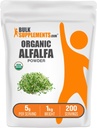 BulkSupplements.com Orgaaniline Alfalfa Grass Powder - Alfalfa Supplement, Green Superfood Powder - Vegan & Gluten Free, 5 g per Serving, 1 kg (2, 2 naela) (pakk 1)
